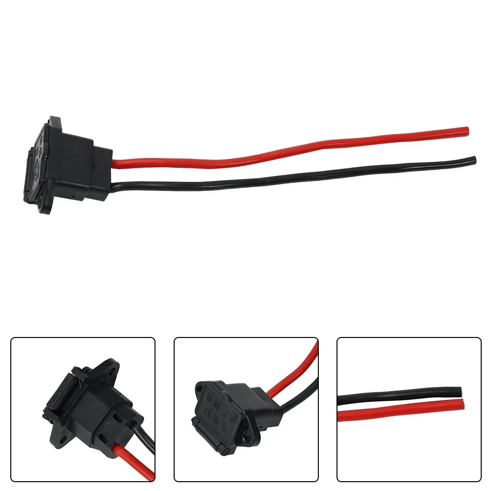 Motorcycle Socket Charger 16cm Wire Connector Plug