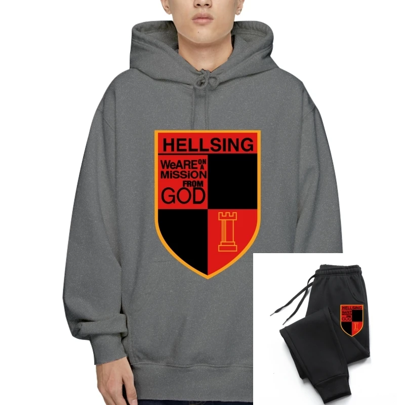 

Уличная одежда Hellsing, толстовки с рисунком значков Hellsing, теплые толстовки с капюшоном, мужские толстовки из 100 хлопка, потрясающие зимние толстовки 4xl