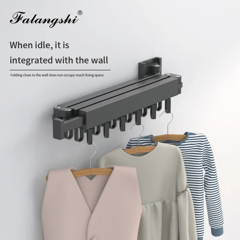 Folding Clothes Hanger Retractable Cloth Drying Rack Indoor&Outdoor Space Aluminum Household Clothes Organization WB3027 2