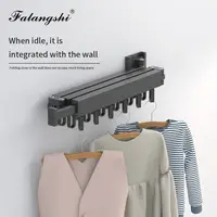 Folding Clothes Hanger Retractable Cloth Drying Rack Indoor&Outdoor Space Aluminum Household Clothes Organization WB3027 2