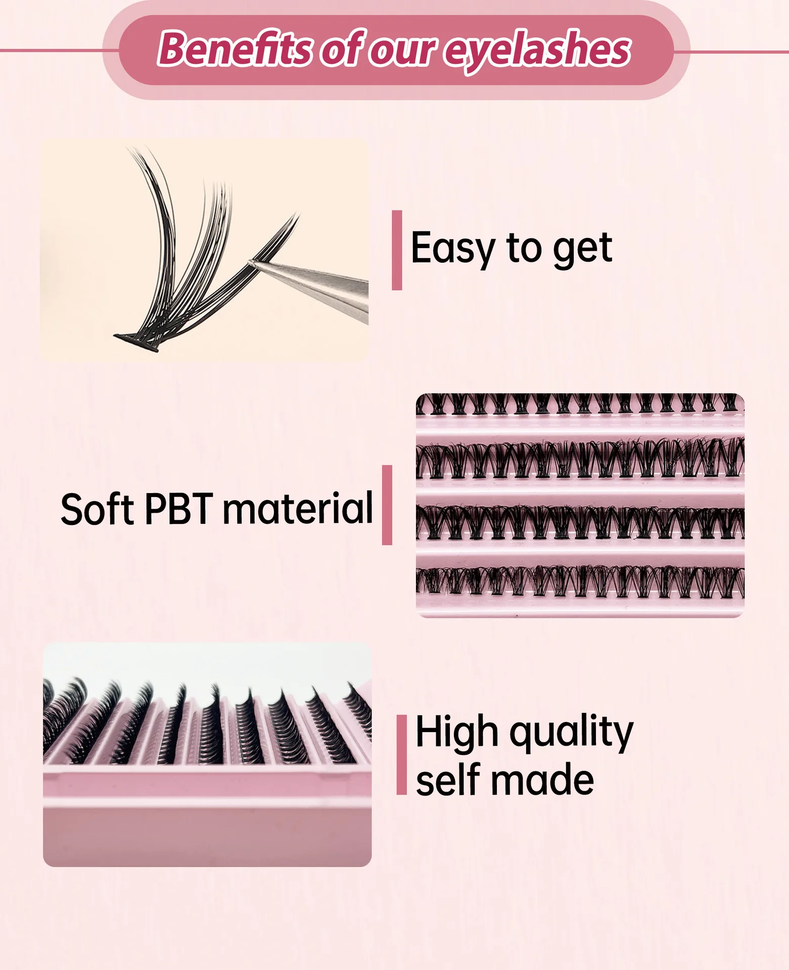Fake Eyelashes Lash Extension Kit Eyelash Set Lash Glue MJ DIY Lashes Extension kit Eyelashes 200 PCS Clusters Lash Bond and Seal Makeup tools for gluing Lashes Gluing Glue Accessories