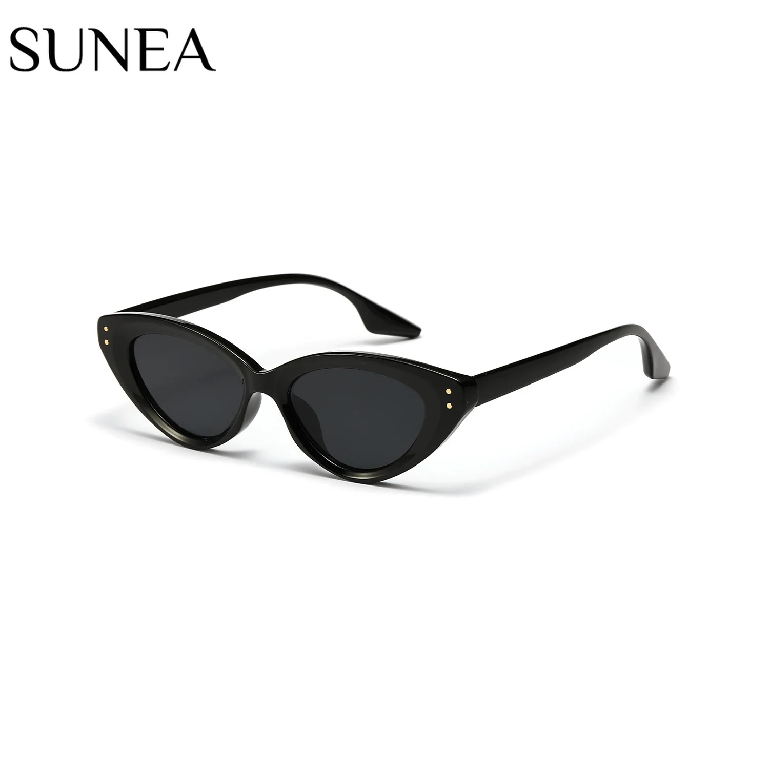 

Women Sunglasses Fashion Cat Eye Sunglass Rivets Decoration Dazzling Sun Glasses Retro UV400 Shades Eyewear for Female