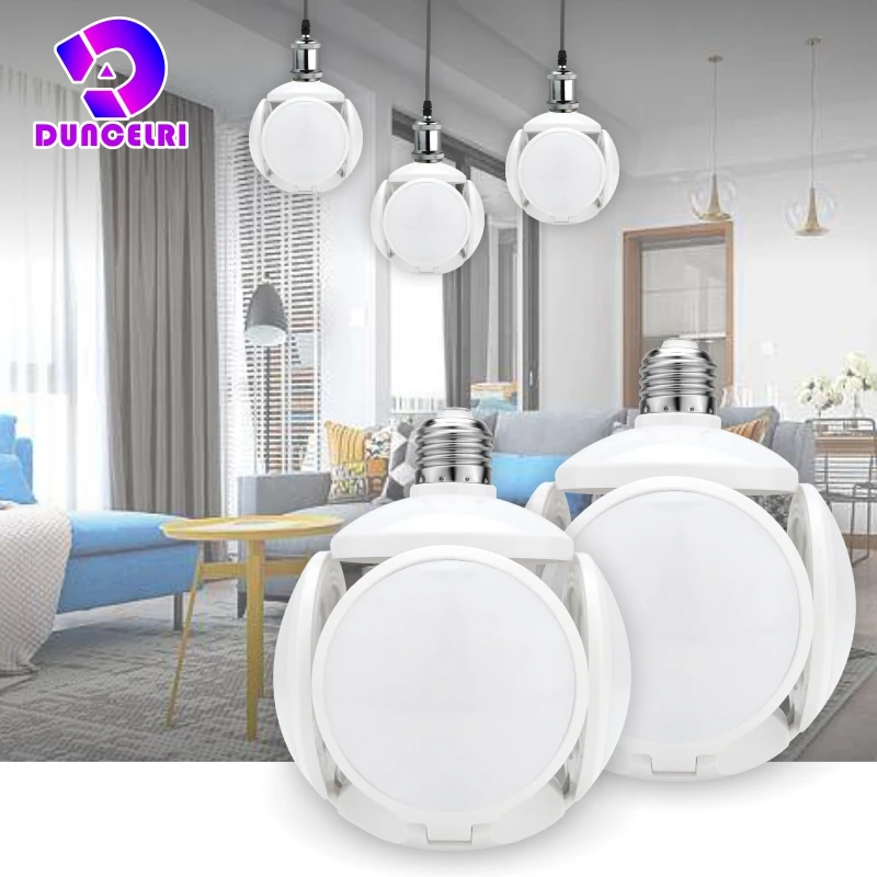 Lampadina A Led Ufo Da Calcio E27 40W 360 Gradi Lampada Pieghevole Ac 220V Lampada Faretto A Led Luce Fredda/Calda Bombilla Bianca Led