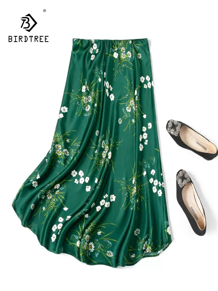 birdtree-19mm-93-real-silk-elegant-skirt-for-women-natural-waist-flower-printed-a-line-hip-wrap-skirt-2024-summer-b44130qc