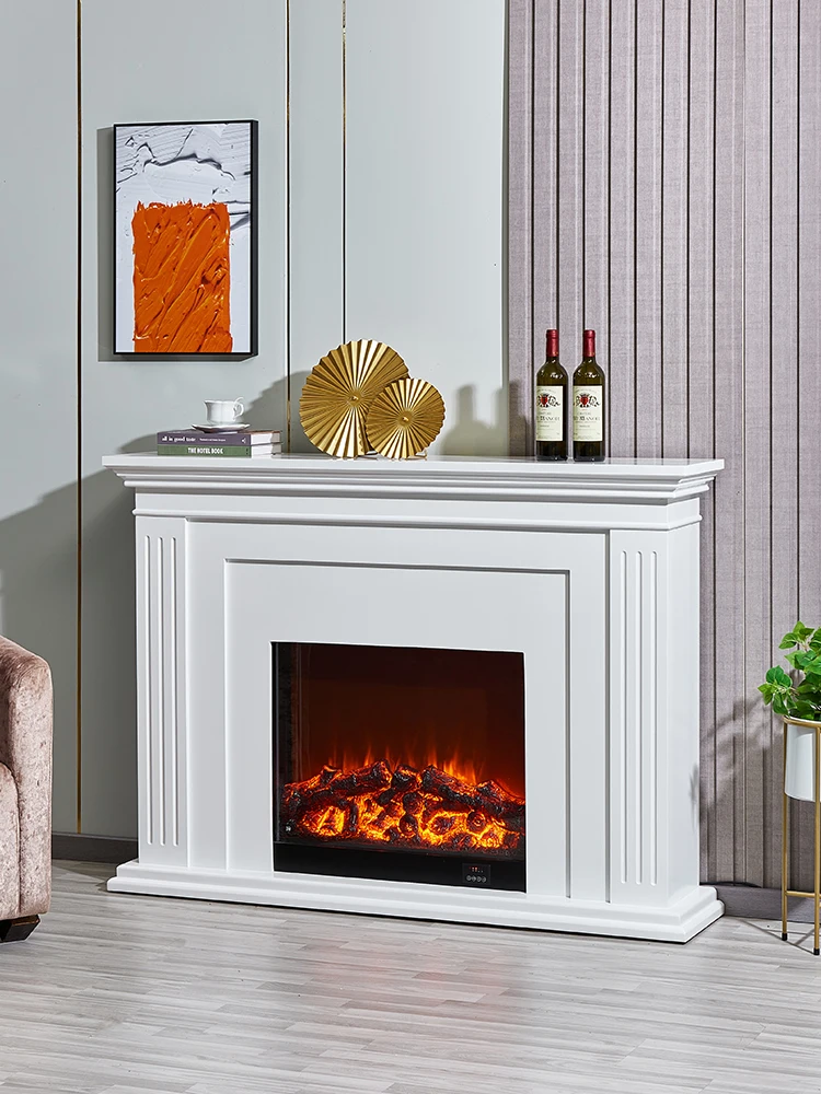 Simple Solid Wood Fireplace Frame European Style Villa Decoration Cabinet  Simulation Fire Heating Modern Fireplace - Fireplaces - AliExpress
