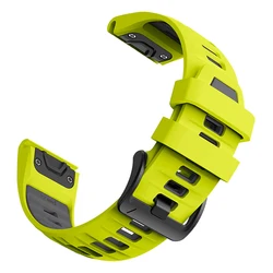 Enhanced Silicone Watch Band - 20mm QuickFit Strap Bracelet - QuickFit 20mm (Green Gray)