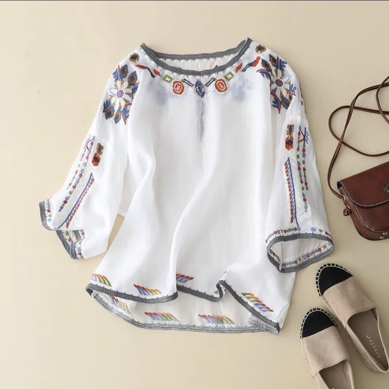 

Autumn and Winter New Casual Versatile Commuting Women's Clothing Fashion Printed Round Neck Half Sleeve Temperament Pullover