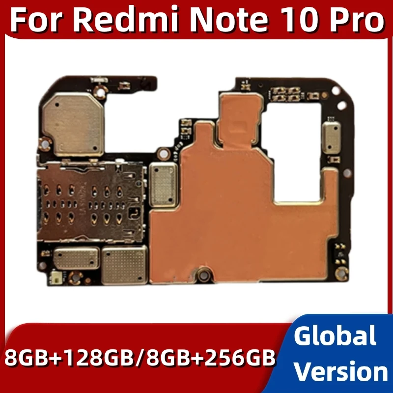 

Материнская плата для Xiaomi Redmi Note 10 Pro, логическая плата 5G, 128 ГБ, 256 ГБ, материнская плата с глобальным ROM, размерность 1100
