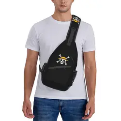 One Piece Skull Sling Backpack Sling Bag Hiking Traveling Chest Bag Daypack Men Fashion Crossbody Backpack Shoulder Bag Pouch