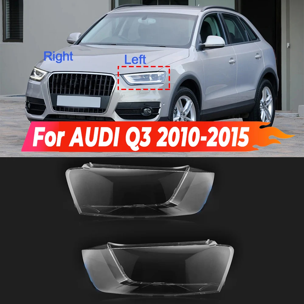 

Car Headlight Lens Cover Lampshade Transparent Headlamp Shell For Audi Q3 2010 2011 2012 2013 2014 2015 Car Accessoires