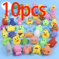 10Pcs/Set Bathing Toy For Baby Bath Toys Bathroom Animals Playing Swimming Water Toys For Children Soft Float Sound Squeaky 1
