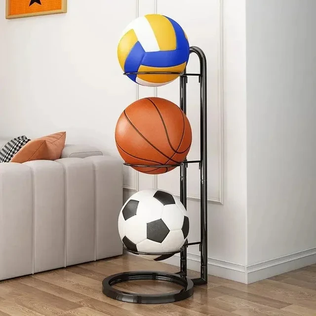 2/3/4/5Layers Basketball Storage Rack Indoor Children Balls Placed Rack Football Volleyball Basketball Holder Balls Metal Stand 3