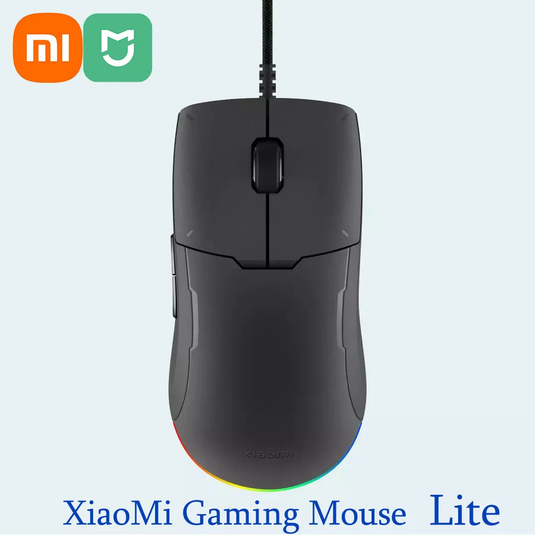 Xiaomi Game Mouse Lite com Luz Rgb Cinco Engrenagens Ajustadas 80 Milhões de Hits Ttc Micro Move 220 Ips - Imagem 3