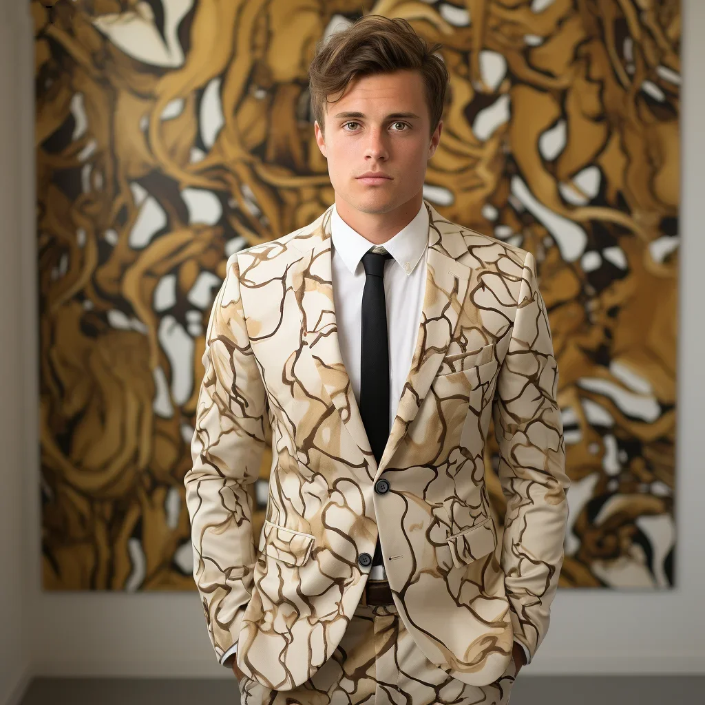 New Leopard Print Men's Trouser Suit Men's 3D Digital Printing Suits Cos Party Stage Nightclub Shiny Cool Performance Set