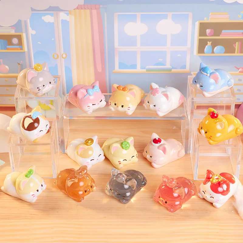 

10pcs/Set Mini Sleep Cat Blind Box Cats Blind Bag Anime Figure Toys Model Dolls Gril Birthday Gift