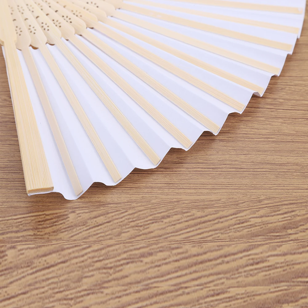 Paper Bamboo Folding Hand Fan Wedding Personalized Fans Party Decor Art Craft Chinese Dance Fan DIY Folding 1-50PCS folding fan hand fan