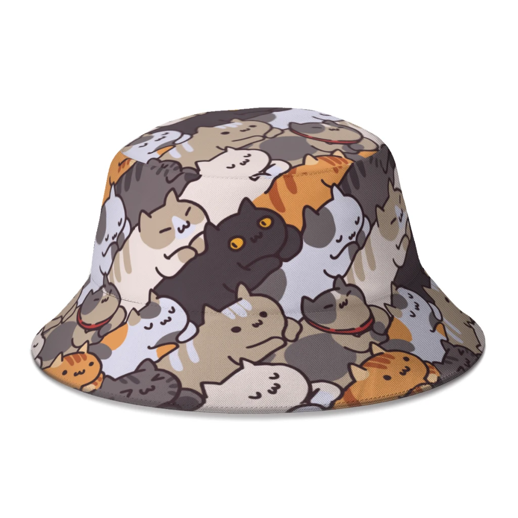 Fly Cat Cats Cute Meow Cappello Da Pescatore Per Donna Uomo Adolescente Pieghevole Bob Fisherman Hats Panama Cap Autunno