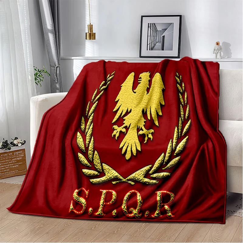 

Roman SPQR printed blanket, office lounge sofa blanket, household air conditioning blanket, multi-functional blanket gift