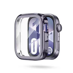 Premium Full Cover TPU Screen Protector Case - Protective Bumper Shell for Smartwatch Accessories (Gun Color)