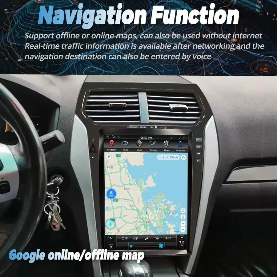 12.1" Android Car Radio – Ford Explorer 5