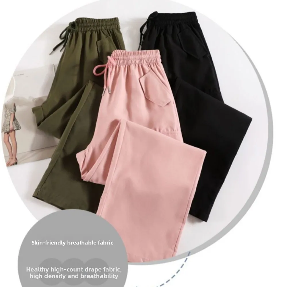 Large Pocket Baggy Cargo Pants American Vintage Y2K Wide Leg Sweatpants Multi-pockets High Waisted Women Trousers Dancing