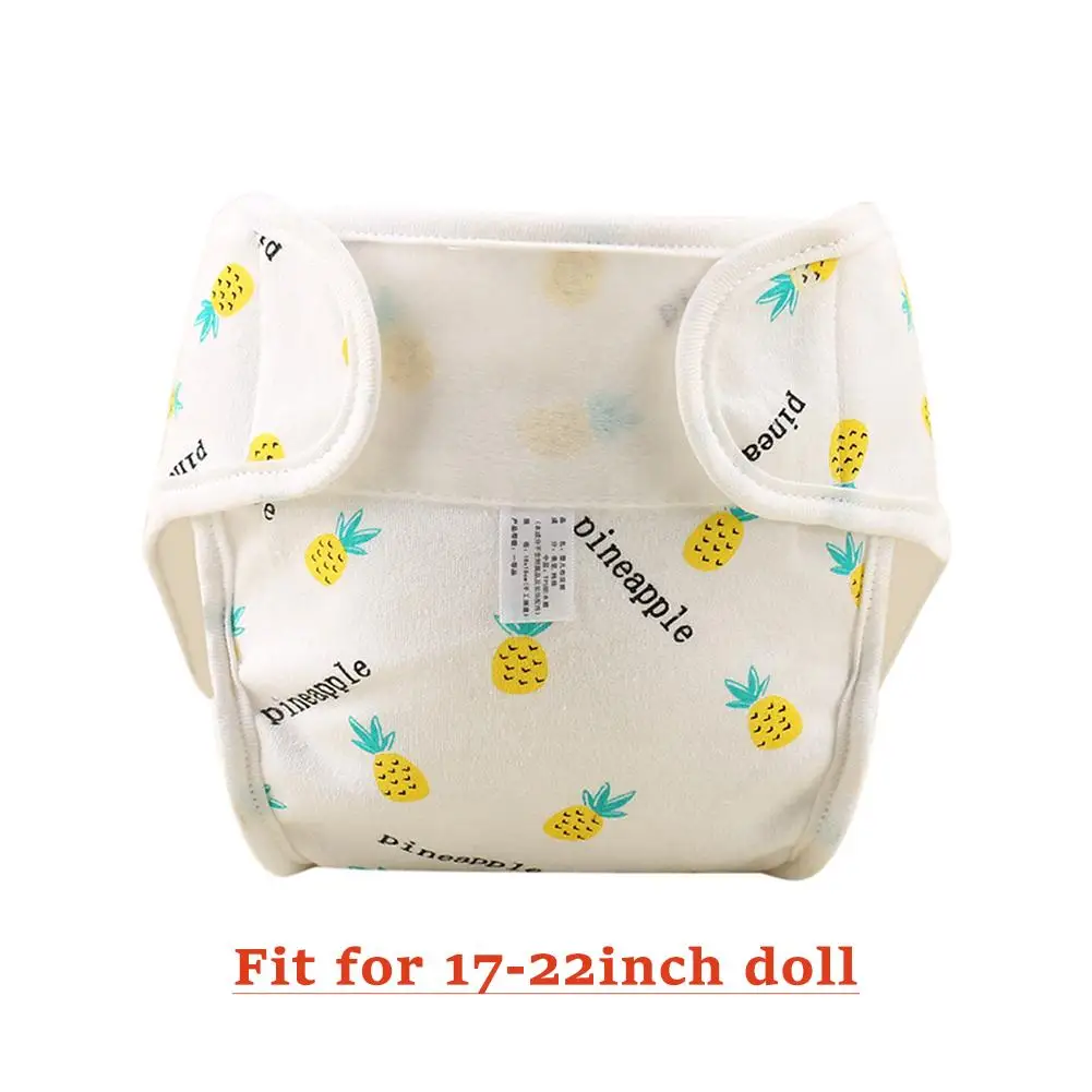 For 17-22inch Doll Adjustable Reusable Diaper Pants Baby Washable Diaper Convenient Leakproof Cloth Diapers - 6