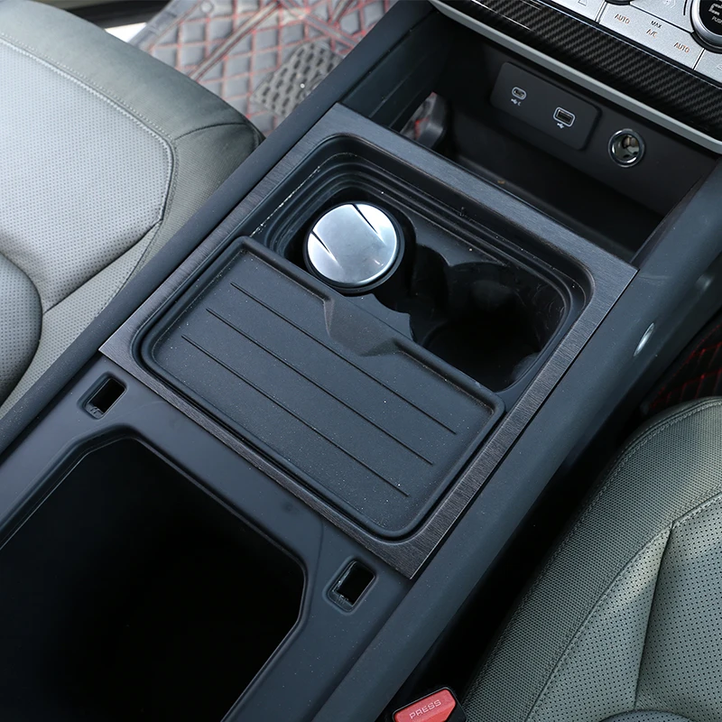 

Car Center Sonsole Water Cup Holder Storage Box Outside Frame Trim Stickers For Land Rover Defender 110 2020-2021 Accessories