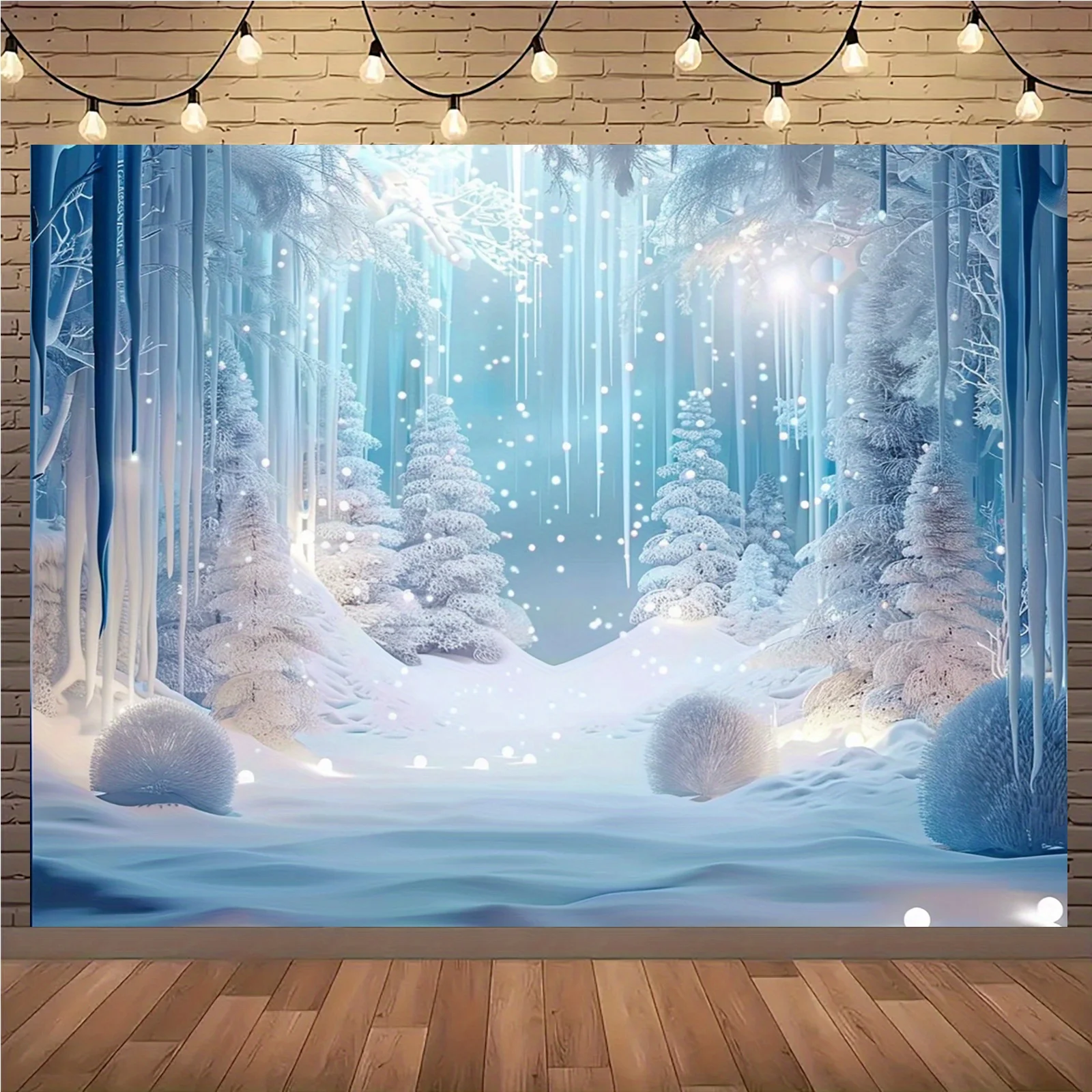 Toile de fond Hiver Enchanté - Décor Féerique Noël & Fêtes