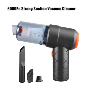 Wireless Portable Vacuum with 2000mAh Battery USB Charging Handheld Deep Cleaning 6000pa Suction for Home Office Pet Hair and 1