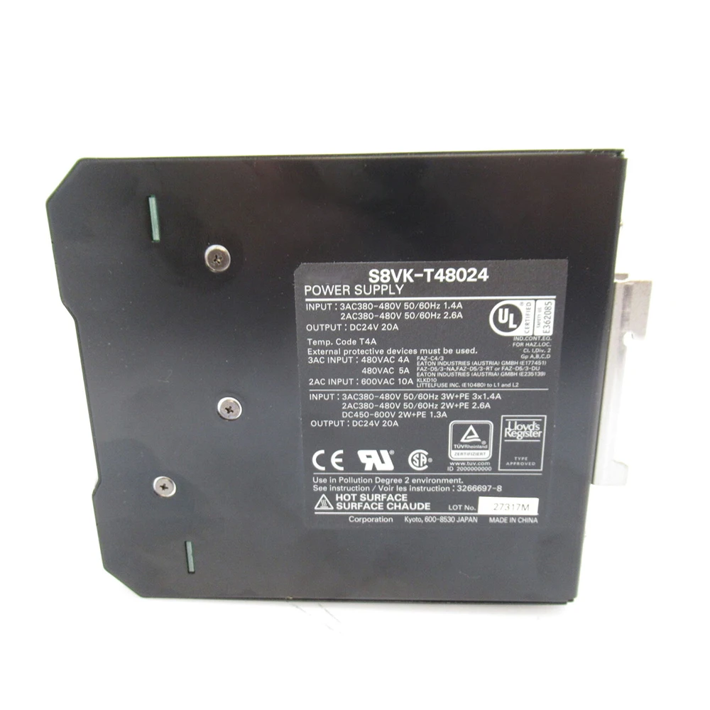 New Rail Type Switching Power Supply S8VK-T48024 DC24V 20A OUTPUT Fast Ship Works Perfectly High Quality 5 New Rail Type Switching Power Supply S8VK-T48024 DC24V 20A OUTPUT Fast Ship Works Perfectly High Quality - Image 3
