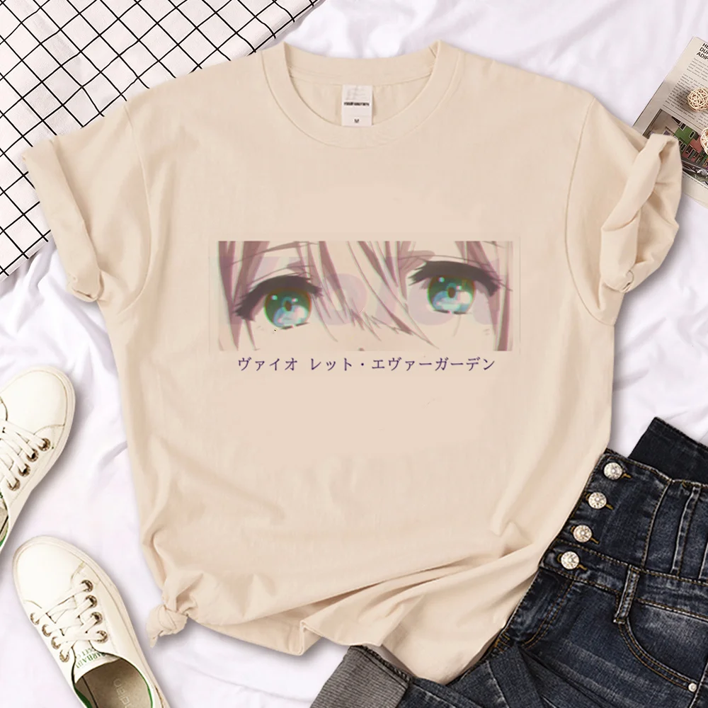 

Violet Evergarden top women harajuku summer Japanese Tee female y2k anime Japanese clothes