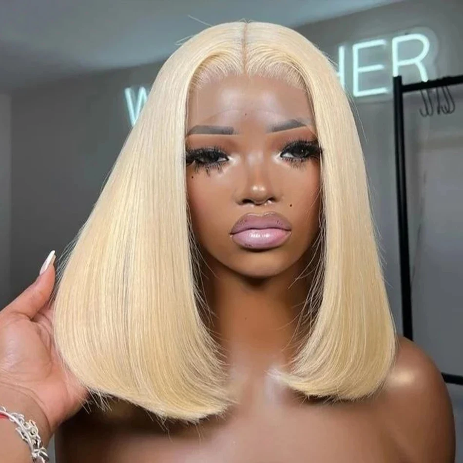 

Honey Blonde Bob Wig Human Hair 613 Hd Lace Frontal Wig 13x4 Brazilian Straight Bob Wig Lace Front Human Hair Wigs for Women