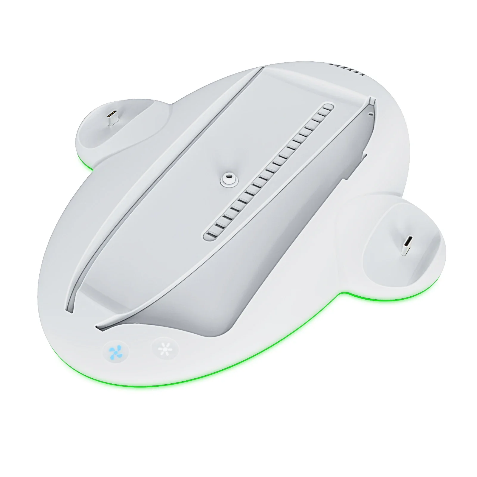 YZC-499 For PS5/Slim Stand Vertical Multifunctional Station RGB Cooling Fan Dual Controller Charger For Playstation5 Console