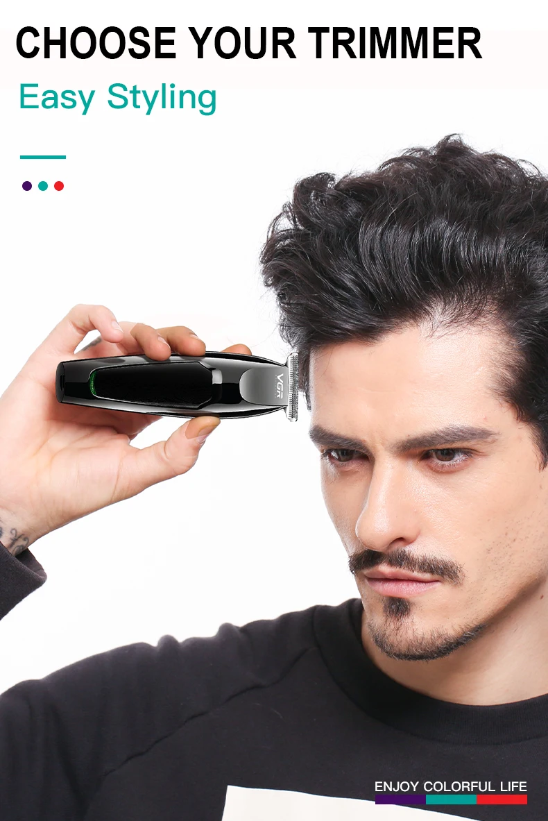 VGR Trimmer Elektrisk Frisör Sladdlös Hårklippning Hine Mini Haircut Kantklippare Cutter Clipper för män V-030_voghion.com
