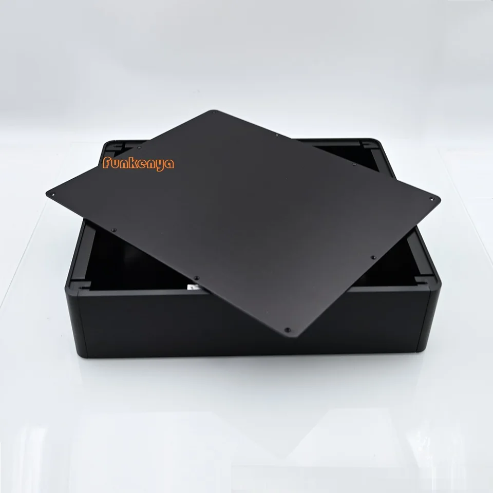 W380 H89 D320 Eloxiertes Aluminium-Leistungs Verstärker Gehäuse Amp-Gehäuse Vorverstärker-cor-Shell Home Audio DIY-Chassis Netzteil-Box-Kopfhörer
