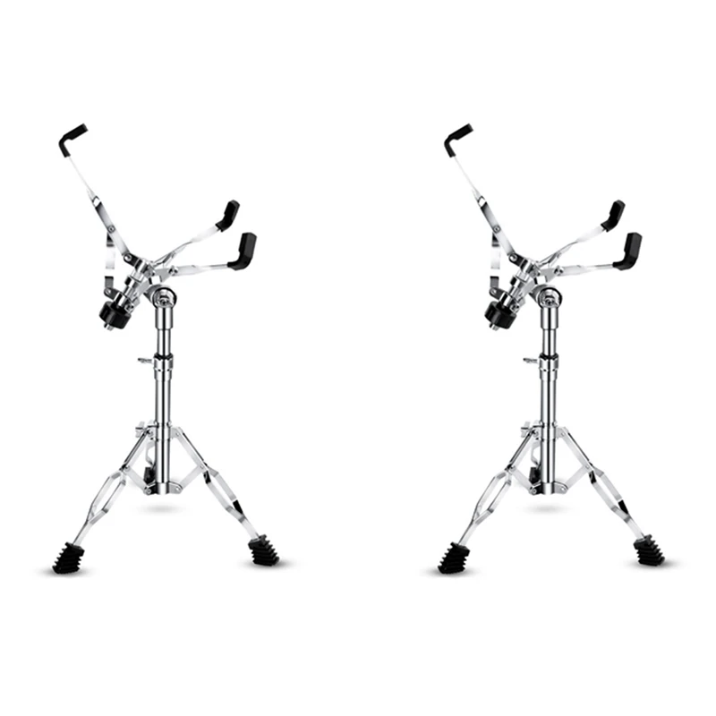 

2X Snare барабанная подставка, концертная Snare барабанная подставка Регулируемая Snare подставка с двойным креплением для 8 Inch-14Inch