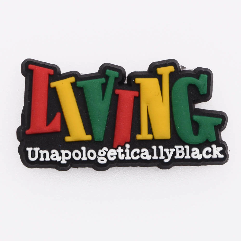 1 Pcs Black Girl Magic Croc Shoe Charms Accessories Decorations Clog Sandals PVC Black Lives Matter Charm Button BLM Girl Gift 1 Pcs Black Girl Magic Croc Shoe Charms Accessories Decorations Clog Sandals PVC Black Lives Matter Charm Button BLM Girl Gift
