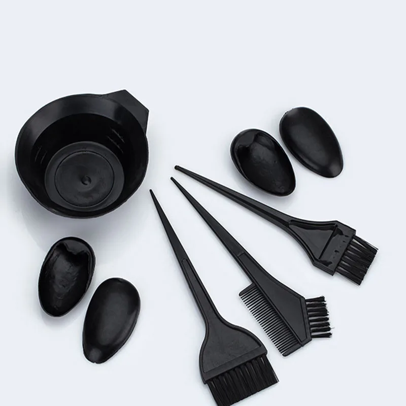 1 Set Hair Dye Color Brush Bowl Set With Ear Caps Dye Mixer Hair Tint