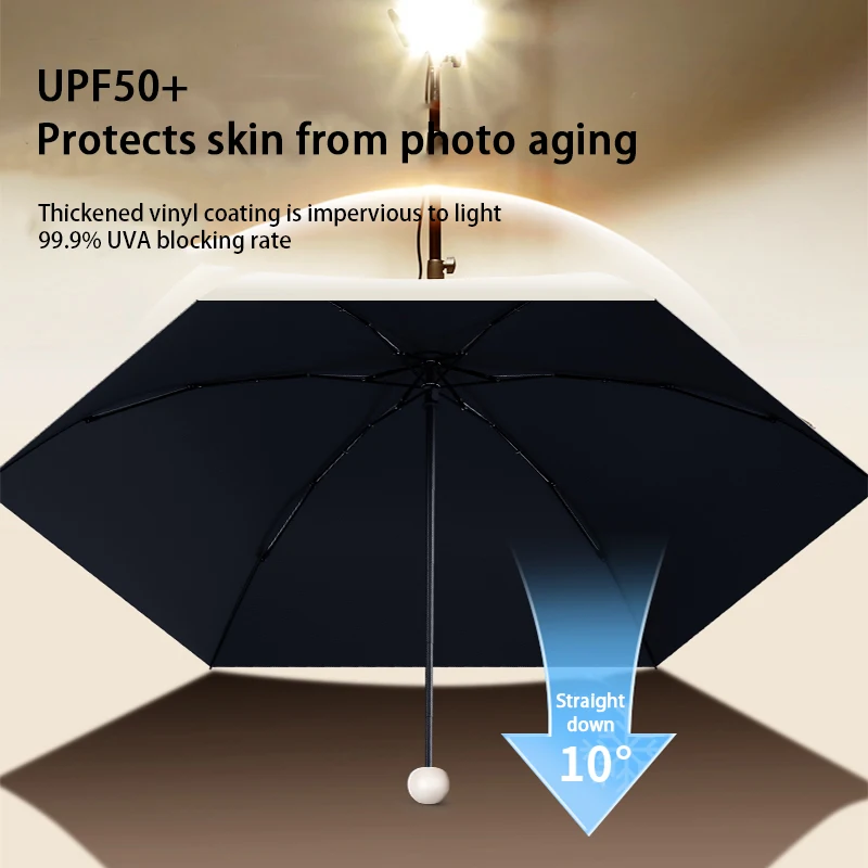 Small 6-Bone Sunshade Umbrella with UPF50+