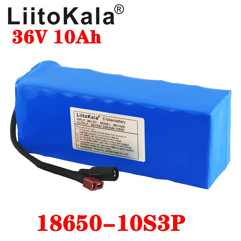 

LiitoKala 36V 10Ah 500W High Power&capacity 42V 18650 Lithium Battery Pack Ebike Electric Car Bicycle Motor Scooter With BMS