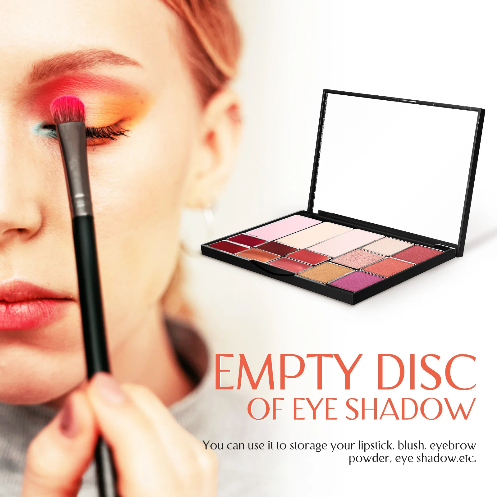 1 Set Empty Eyeshadow Case Magnetic Makeup Palette Empty Makeup Palette Eyeshadow Holder Blusher DIY Box eye shadow plate