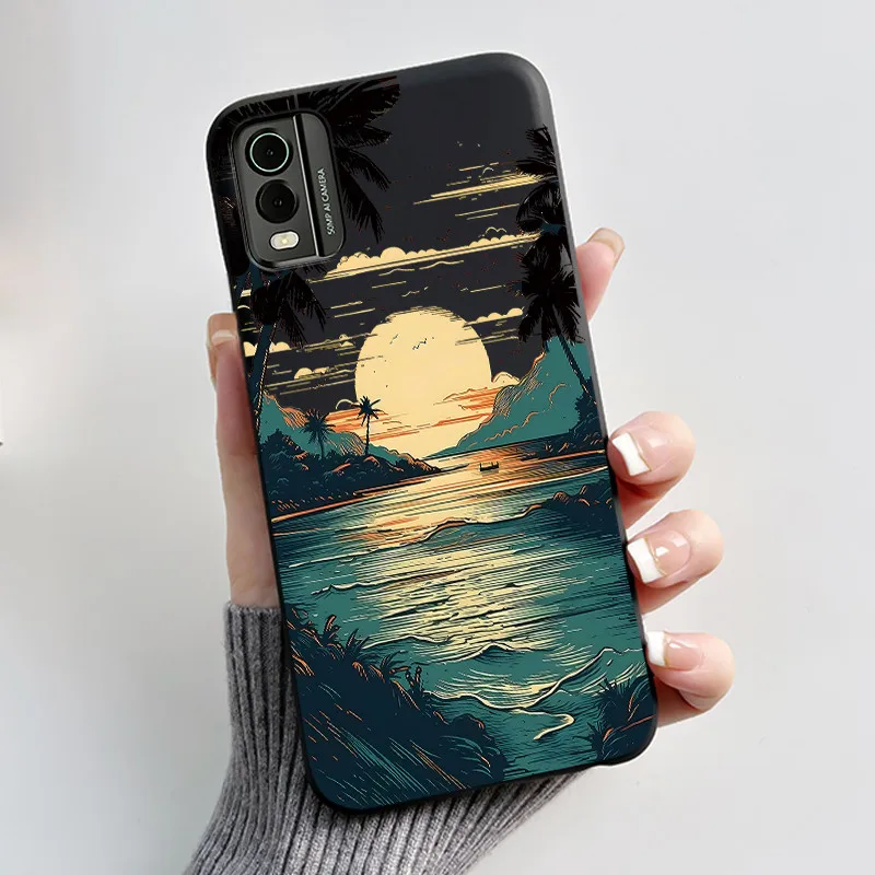 Astronaut Pattern Shockproof Black Jelly Case with Soft Bumper Cover