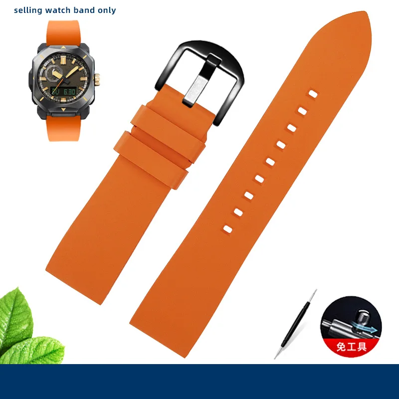 thumbnail image 1 of Correa de reloj de caucho fluorado de 23 m para Casio PROTREK Series PRW-60/PRW-6900 PRW-6800Y PRG600 Correa deportiva Pulsera impermeable para hombre, 1 of 5