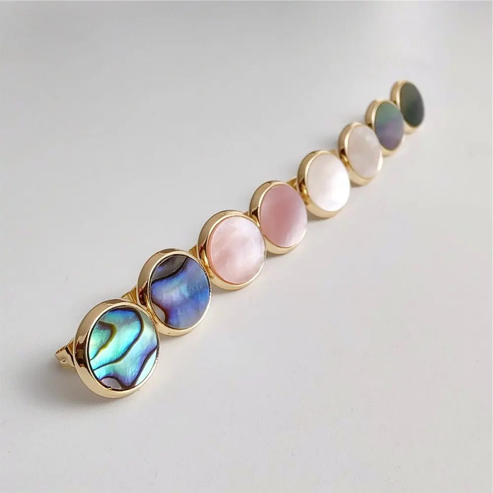 FUWO Wholesale Boho Round Shell Earrings - Handcrafted Statement Jewelry for Beachy Chic Vibes ER621 5Pairs/Lot