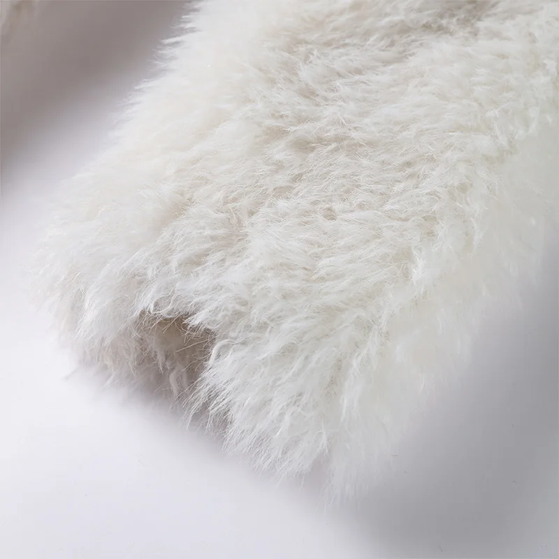 Description Picture 6 of itemCasual Belt Faux Fur Long Women Coat Urban Full Sleeve Lapel Pocket Thicken Female Streetwear 2024 Winter Elegant Lady Outwear