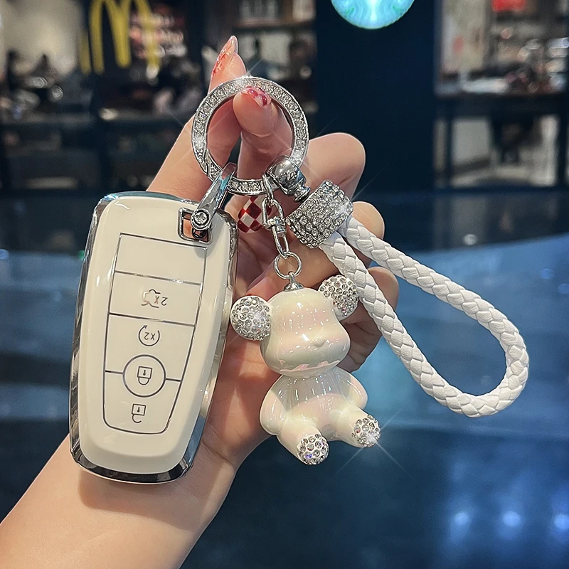 Tpu Car Key Case Cover Shell Per Ford Mondeo Explorer Edge Expedition Fusion Mustang Focus C-Max S-Max Everest Per Lincoln Mkc