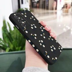 Elegant Floral Phone Case - Nice Flowers Design for Samsung A14 4G(5G) (Black)