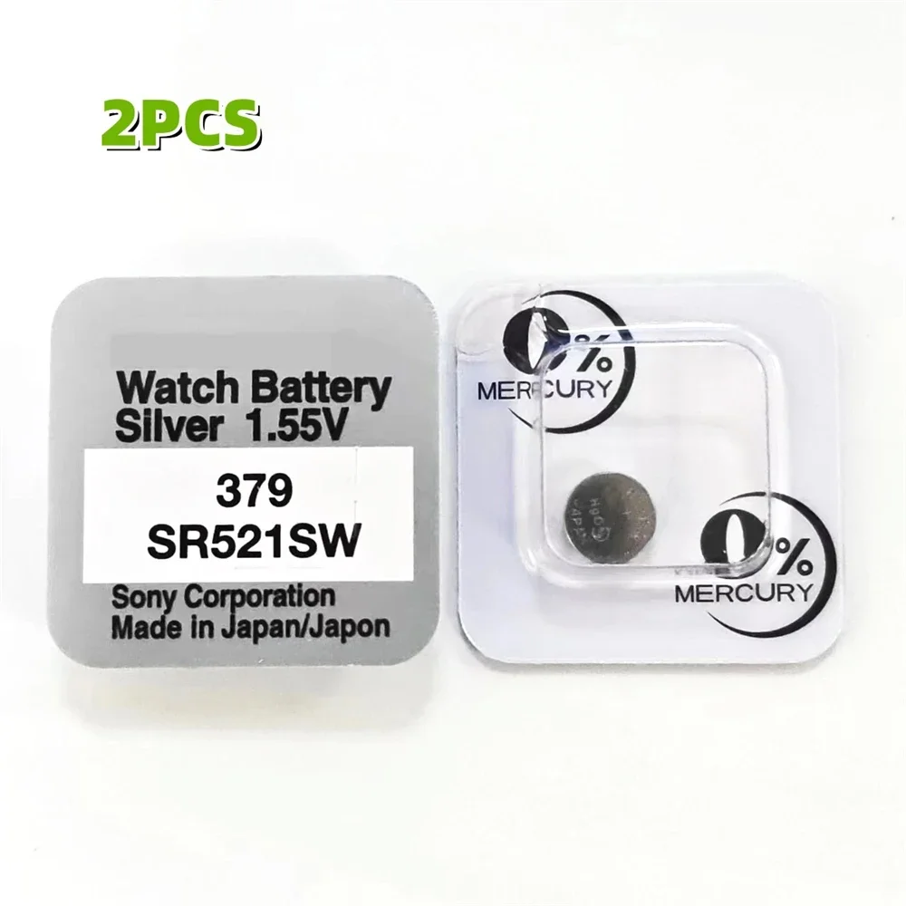 Lot De Piles Bouton SONY SR521SW / SR63 / 379 - Pour Montre - 1.55V