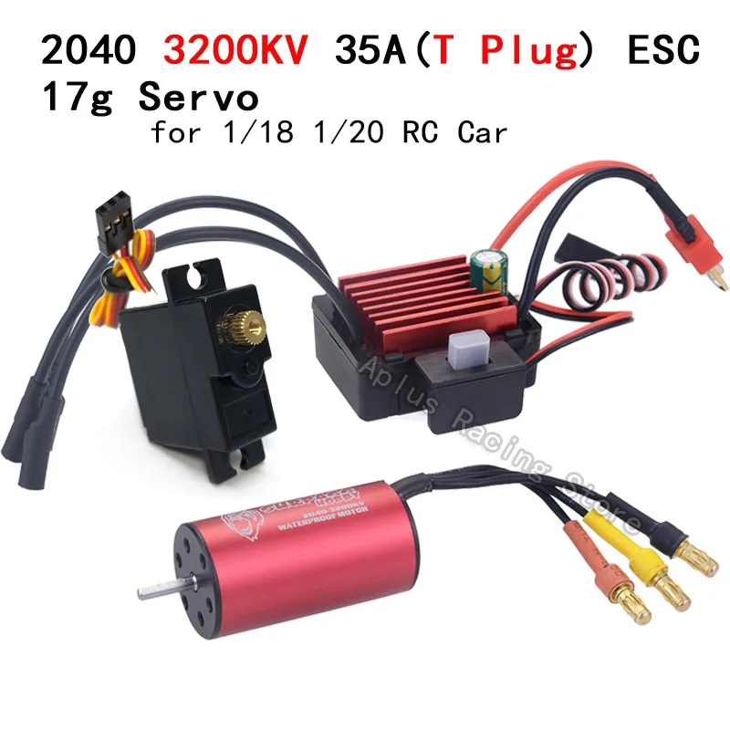 High-Performance Brushless Motor and ESC Combo with Servo for RC Cars and Trucks