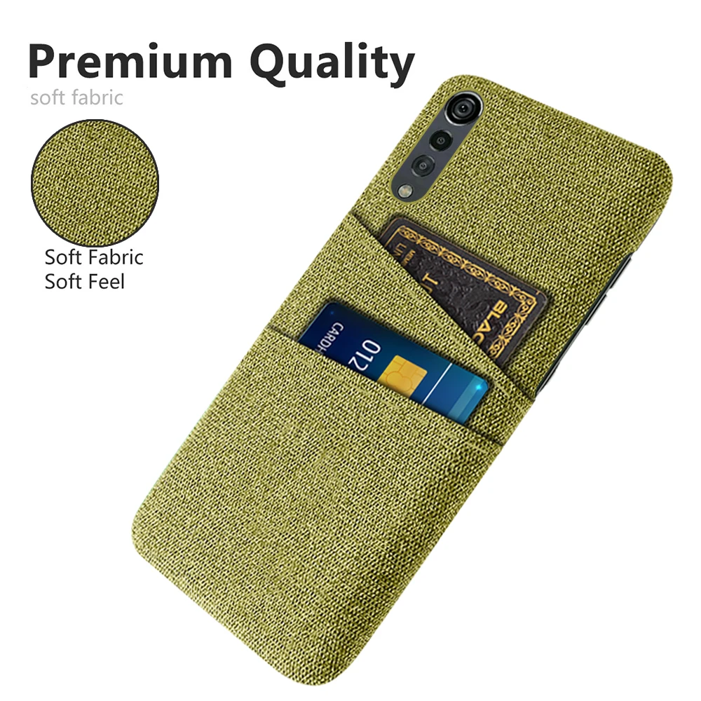 For Lg Velvet Lm-G910Emw For Lg Velvet 5G Lm-G900N Coque Luxury Fabric Dual Card Case For Lg Velvet 5G Funda Cloth Wallet Cover